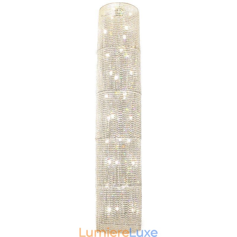 Lustre en cristal de luxe, décoration moderne, plafonnier avec 36 lumières