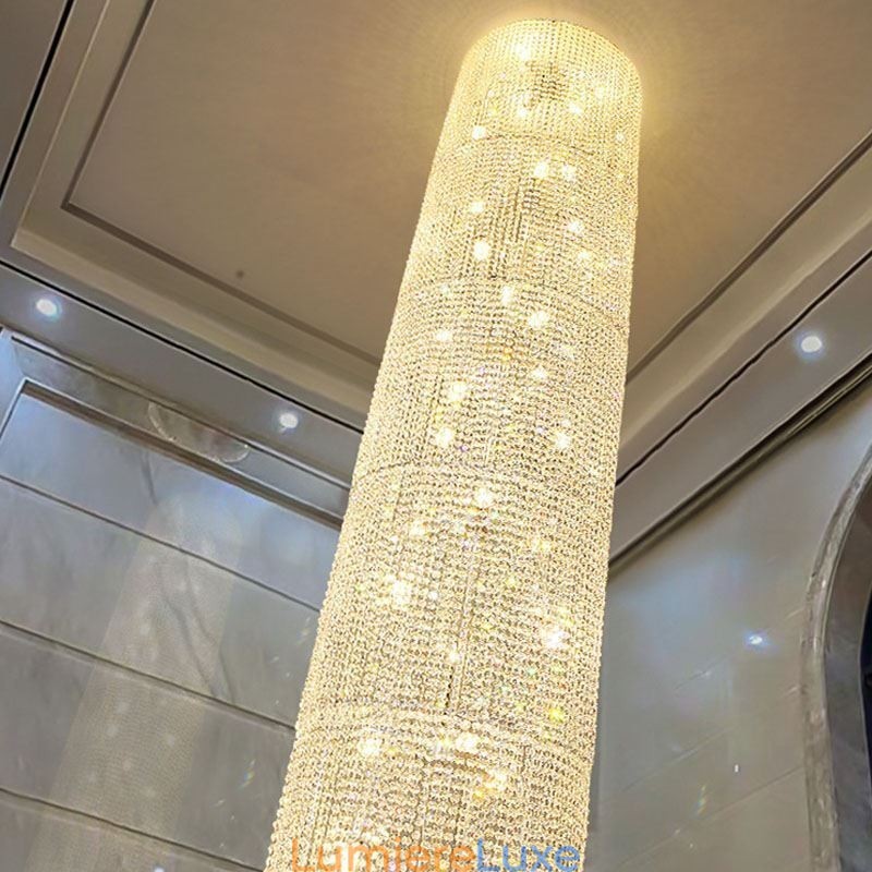 Lustre en cristal de luxe, décoration moderne, plafonnier avec 36 lumières