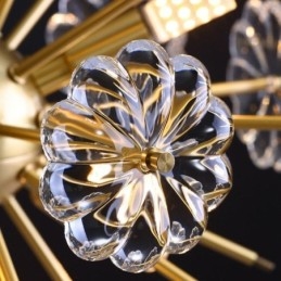 Plafonnier décoratif moderne en verre semi-circulaire en forme de fleur