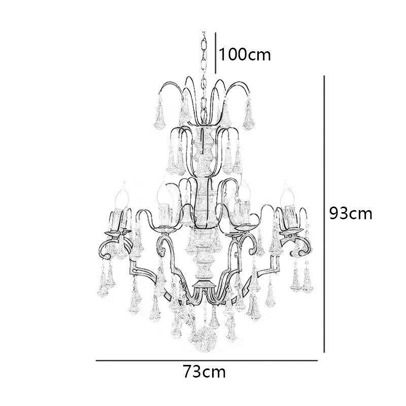 Lustre élégant en bois de style rétro