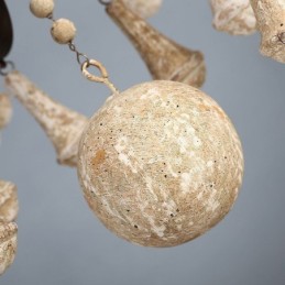 Lustre élégant en bois de style rétro