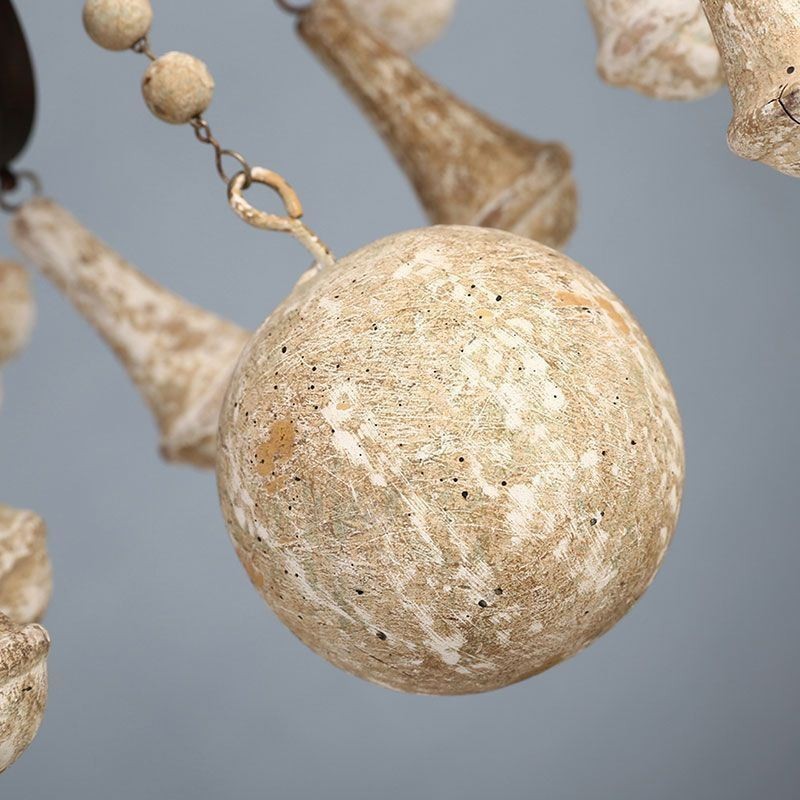 Lustre élégant en bois de style rétro