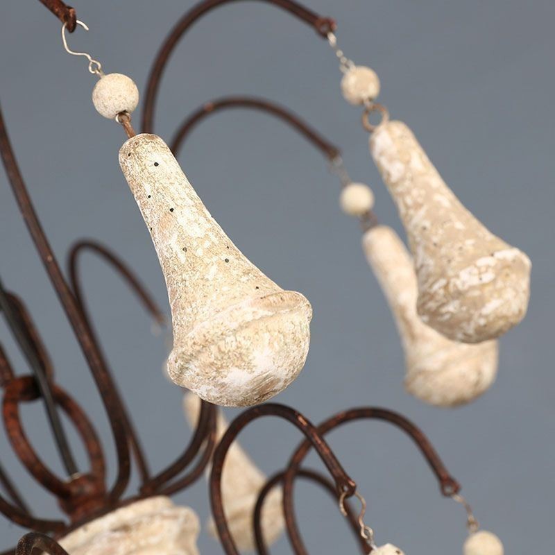 Lustre élégant en bois de style rétro