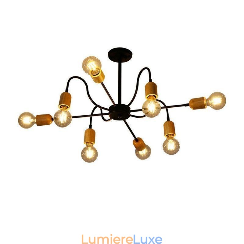 Lustre araignée contemporain en fer créatif