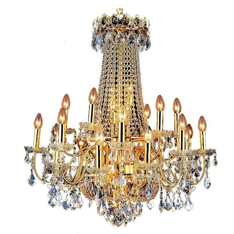 Lustre en cristal de luxe européen pour escalier duplex