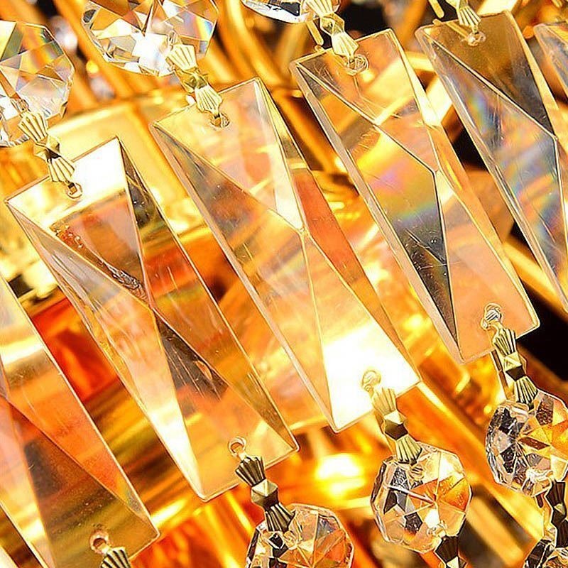 Lustre en cristal de luxe européen pour escalier duplex
