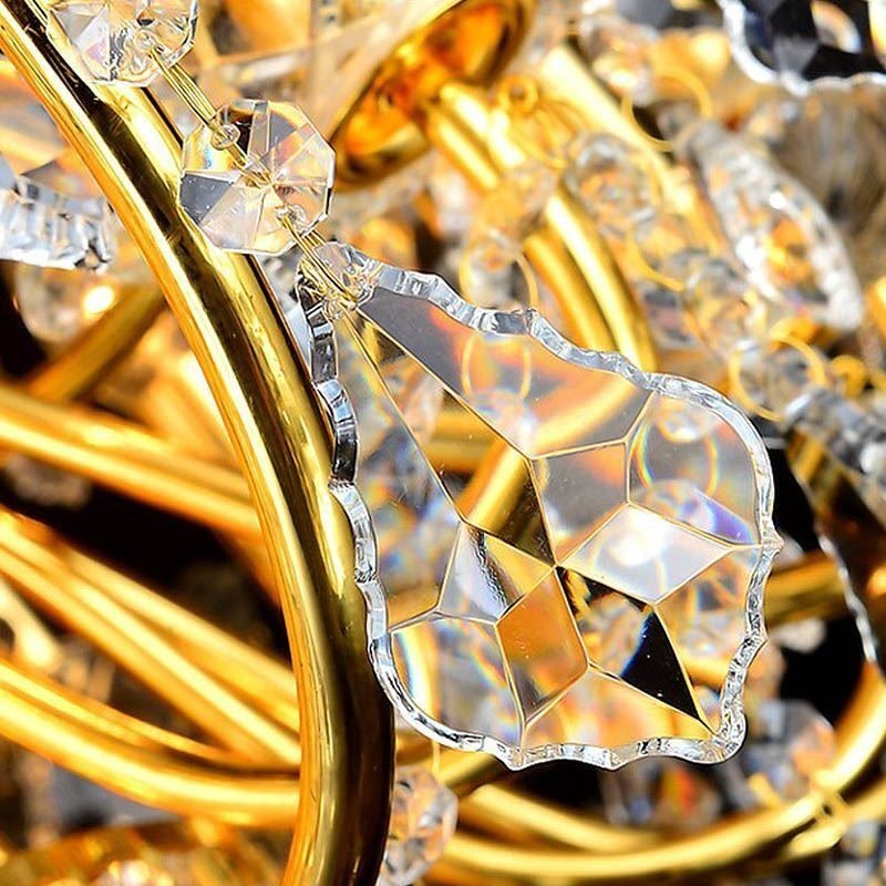 Lustre en cristal de luxe européen pour escalier duplex