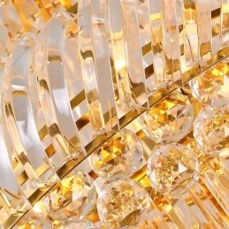Lustre en cristal de luxe moderne européen gracieux long pendentif duplex escalier