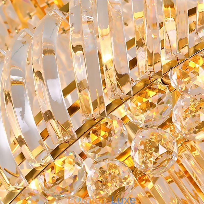Lustre en cristal de luxe moderne européen gracieux long pendentif duplex escalier