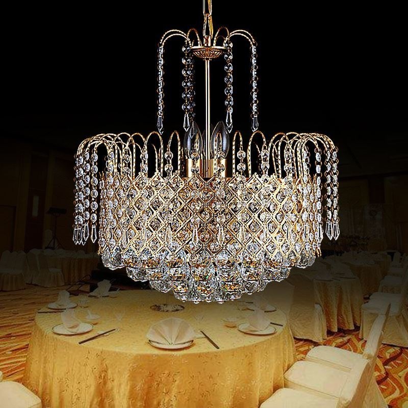 Lustre en cristal de luxe, suspension moderne et élégante