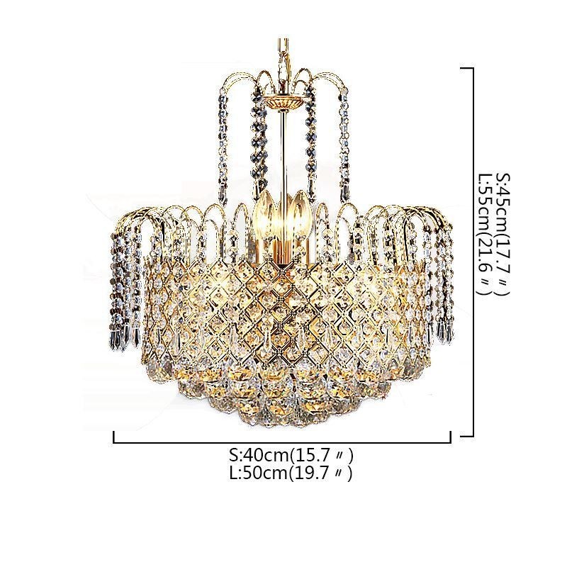 Lustre en cristal de luxe, suspension moderne et élégante