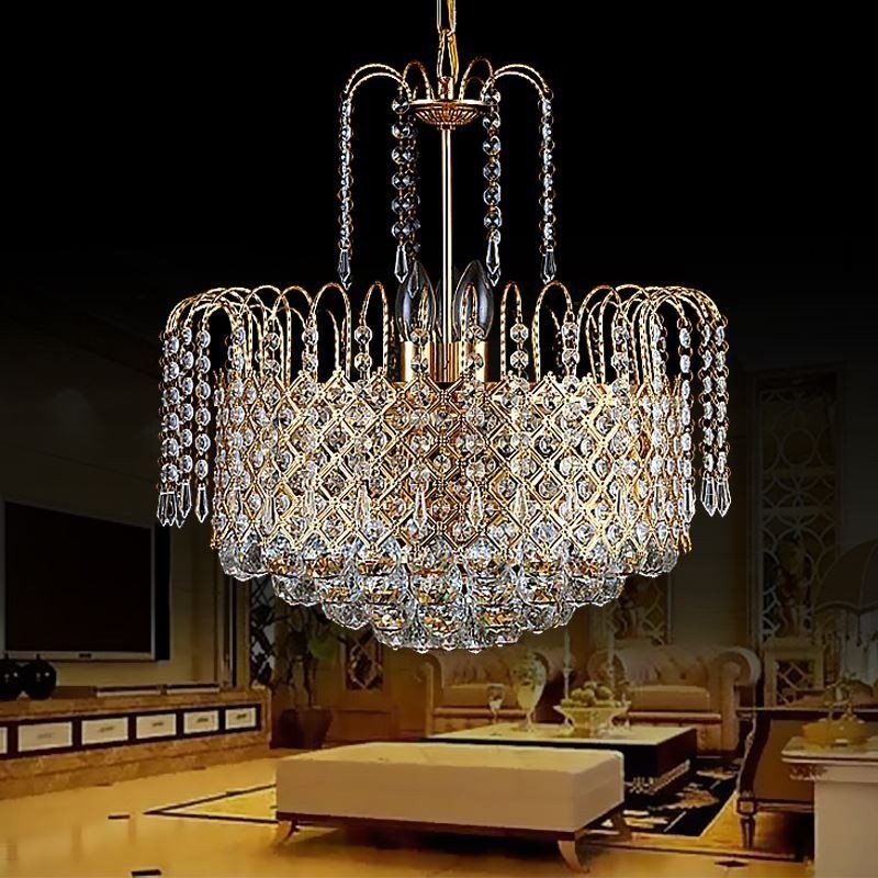 Lustre en cristal de luxe, suspension moderne et élégante