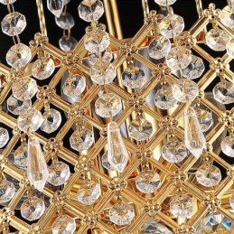 Lustre en cristal de luxe, suspension moderne et élégante