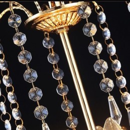 Lustre en cristal de luxe, suspension moderne et élégante