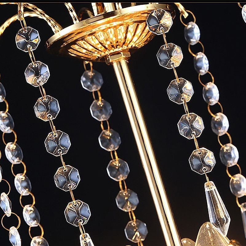 Lustre en cristal de luxe, suspension moderne et élégante