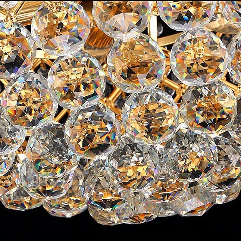 Lustre en cristal de luxe, suspension moderne et élégante