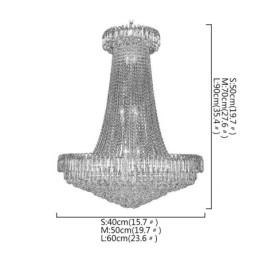 Lustre en cristal élégant, suspension européenne, long lustre suspendu, escalier duplex