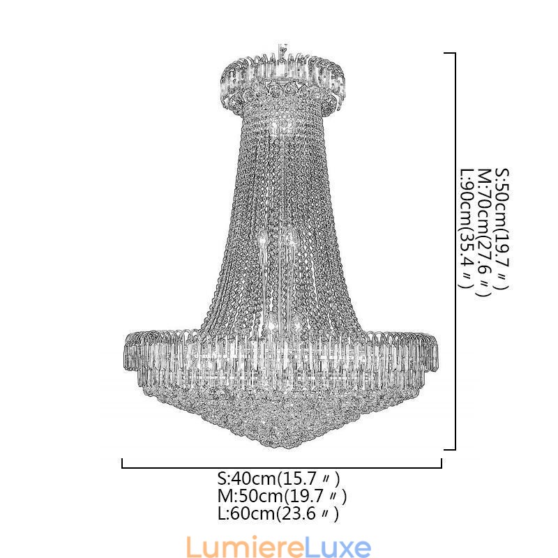 Lustre en cristal élégant, suspension européenne, long lustre suspendu, escalier duplex
