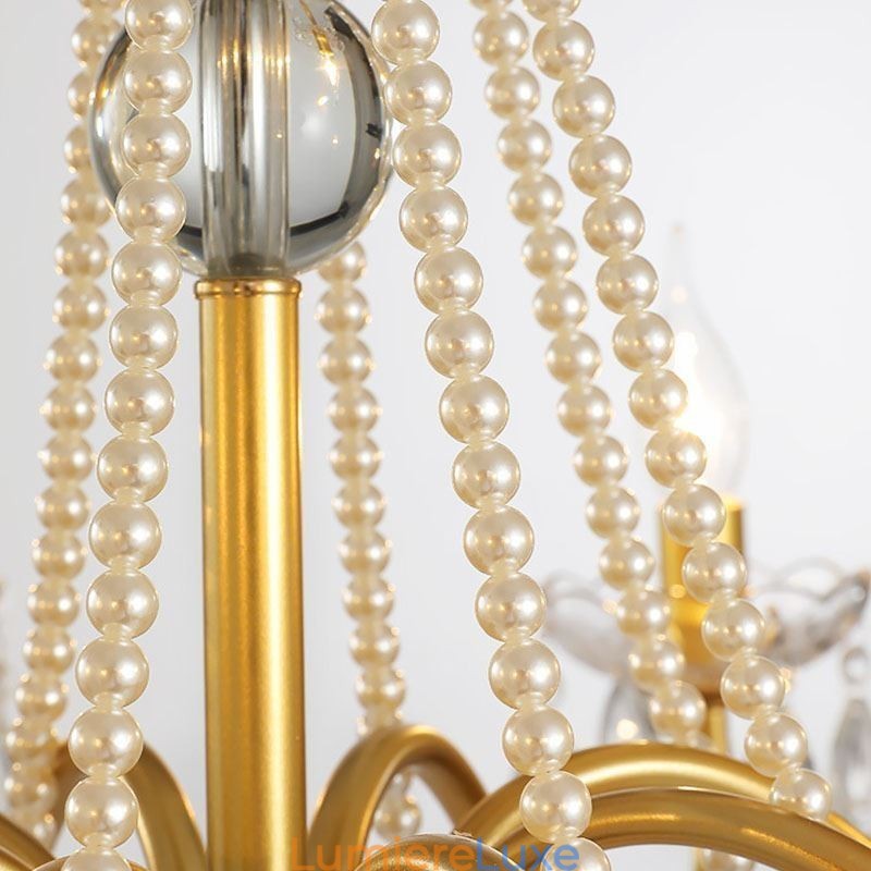 Suspension en cristal américain de style campagnard, plafonnier créatif en fer
