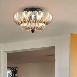 Plafonnier moderne et simple à montage encastré avec base en forme de lotus