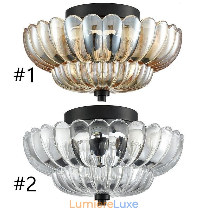 Plafonnier moderne et simple à montage encastré avec base en forme de lotus