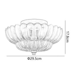 Plafonnier moderne et simple à montage encastré avec base en forme de lotus