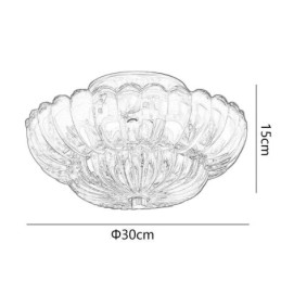 Plafonnier moderne à montage encastré avec base en forme de lotus