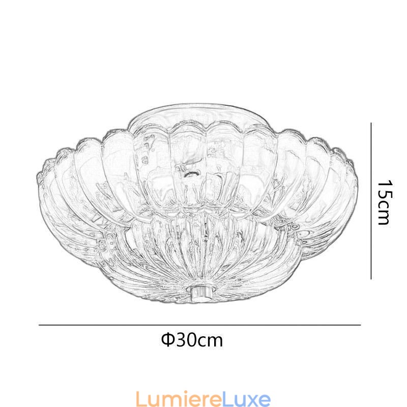 Plafonnier moderne à montage encastré avec base en forme de lotus