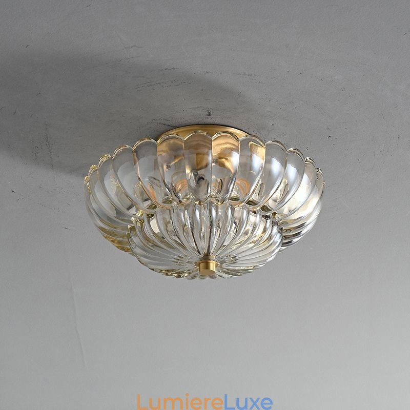 Plafonnier moderne à montage encastré avec base en forme de lotus