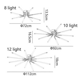 Plafonnier encastré simple en forme de feux d'artifice