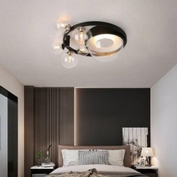 Plafonnier décoratif en verre moderne et minimaliste à montage encastré