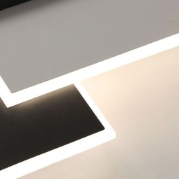 Plafonnier carré minimaliste en acrylique à encastrer 40 50 cm