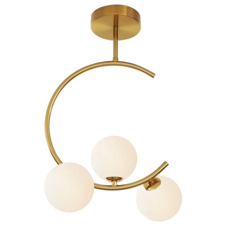 Plafonnier encastré moderne et simple à trois têtes en verre blanc laiteux G9 5 W Plafonnier encastré moderne et simple à trois têtes en verre blanc laiteux G9 5 W