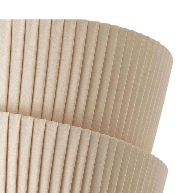 Plafonnier encastré Wabi Sabi de style crème français avec abat-jour en tissu double couche