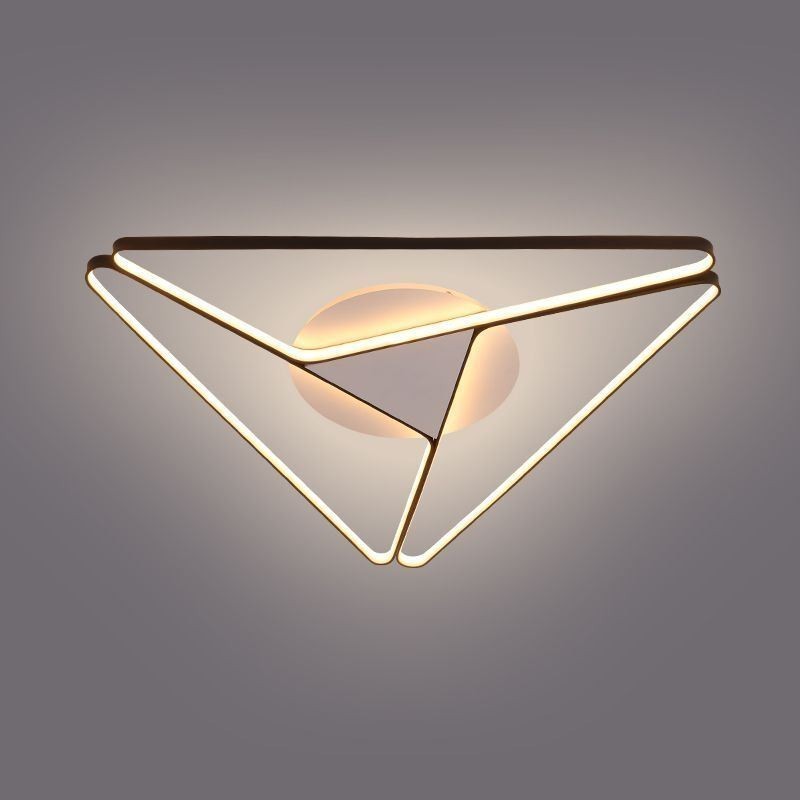 Plafonnier triangulaire minimaliste encastré