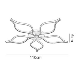 Plafonnier encastré minimaliste à cinq feuilles en forme de fleur