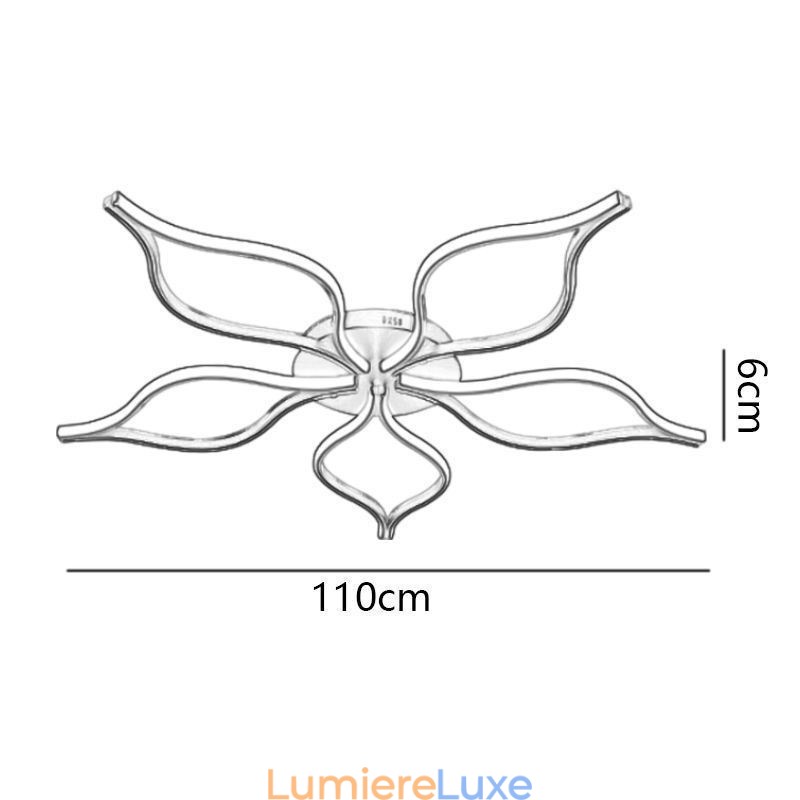 Plafonnier encastré minimaliste à cinq feuilles en forme de fleur