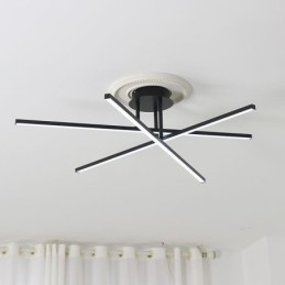 Plafonnier moderne et simple en aluminium à bande artistique