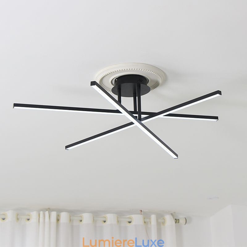 Plafonnier moderne et simple en aluminium à bande artistique