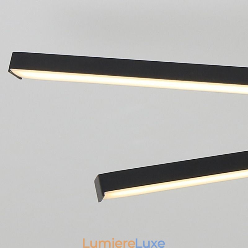 Plafonnier moderne et simple en aluminium à bande artistique