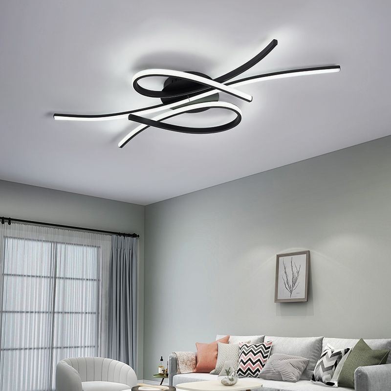 Plafonnier papillon minimaliste en aluminium à encastrer