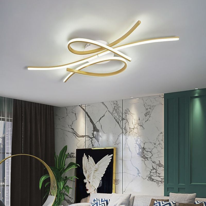 Plafonnier papillon minimaliste en aluminium à encastrer