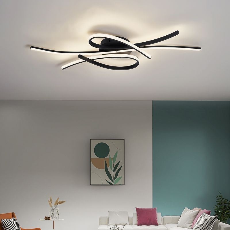 Plafonnier papillon minimaliste en aluminium à encastrer