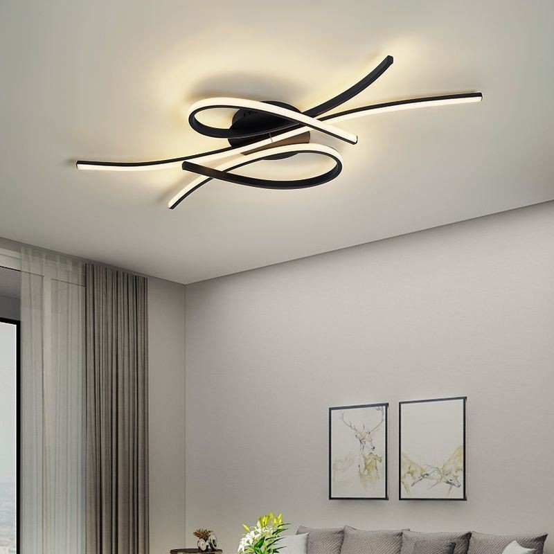 Plafonnier papillon minimaliste en aluminium à encastrer