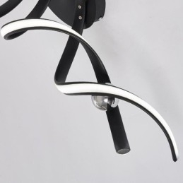 Plafonnier moderne en aluminium à montage encastré en spirale