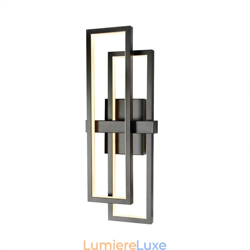Plafonnier carré géométrique minimaliste en aluminium à encastrer