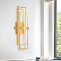 Plafonnier carré géométrique minimaliste en aluminium à encastrer