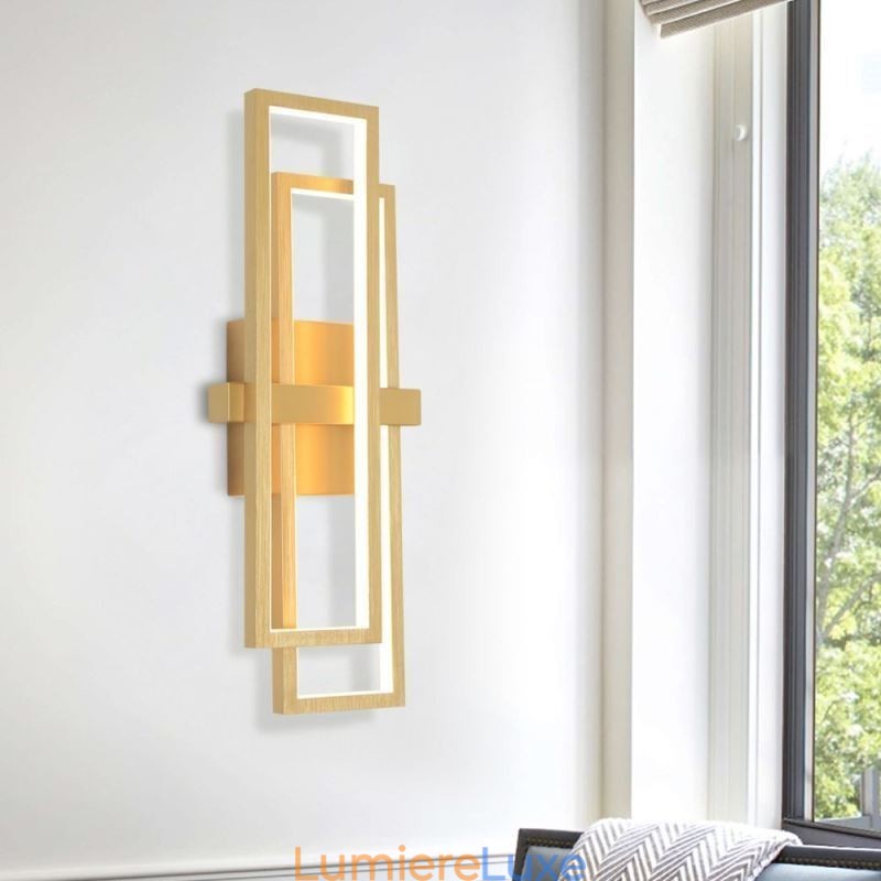 Plafonnier carré géométrique minimaliste en aluminium à encastrer