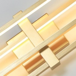 Plafonnier carré géométrique minimaliste en aluminium à encastrer