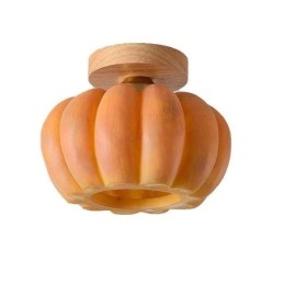 Plafonniers rétro japonais à tête unique en forme de citrouille
